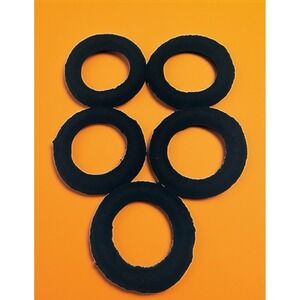 5 Mata Ortiz Pottery Olla Rings Hand Made Mexican Clay Black Yarn Mexico 3.5"